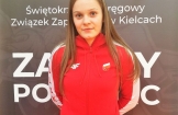 SREBRNY MEDAL MISTRZOSTW POLSKI JUNIOREK W ZAPASACH KOBIET WYWALCZYŁA WERONIKA KAPINOS